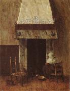 Jacobus Vrel An Old Woman at he Fireplace USA oil painting artist